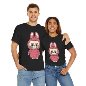 Labubu T-Shirt Cute Pop Mart Inspired Monster Art Tee Unique Kawaii Graphic Shirt Labubu Fan Apparel Gift Labubu Collectible Fan Apparel