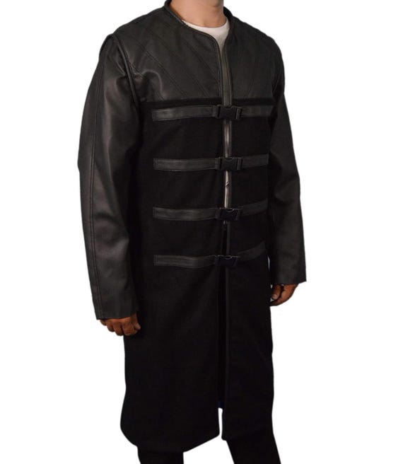 Farscape Commander Leather Coat | John Crichton Peacekeeper Trench 