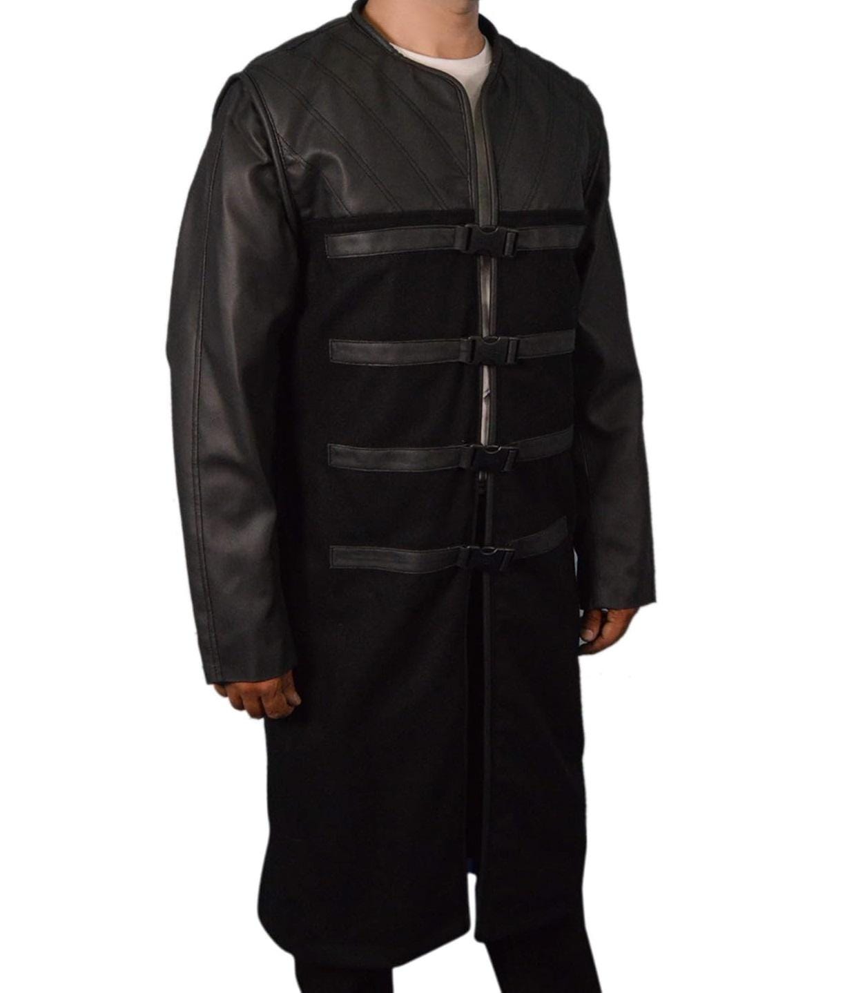 Farscape Commander Leather Coat | John Crichton Peacekeeper Trench 