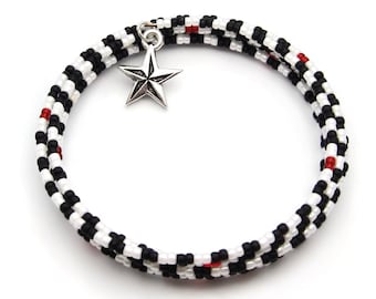 Memory wire bracelet - coil bracelet - wrap around bracelet - seed bead bracelet - charm bracelet - seed bead memory wire bracelet