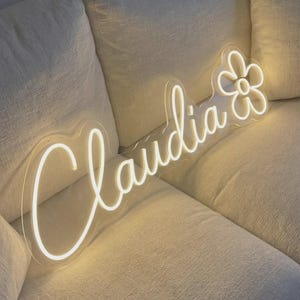 Insegna al neon a LED personalizzata con nome per camera da letto / Decorazione da parete personalizzata per spazi moderni