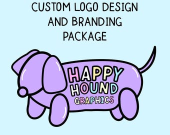 Custom Logo Design, Personalised Illustrated logo, Branding Package with social media banners Personalised logo for small buisness Etsy logo