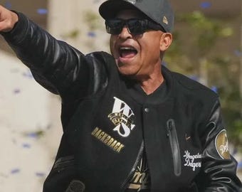 Dave Roberts Dodgers World Series Championship Parade Varsity Jacket