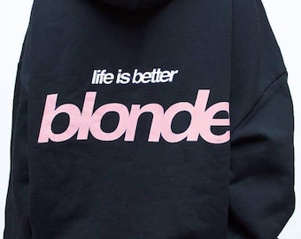 Oversized Fleece Hoodie – Life Is Better Blonde Graphic Back Print