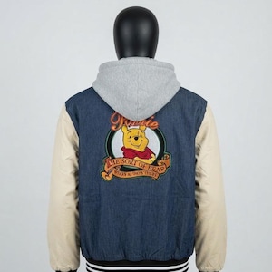 Winnie the pooh denim varsity jacket - Etsy 日本
