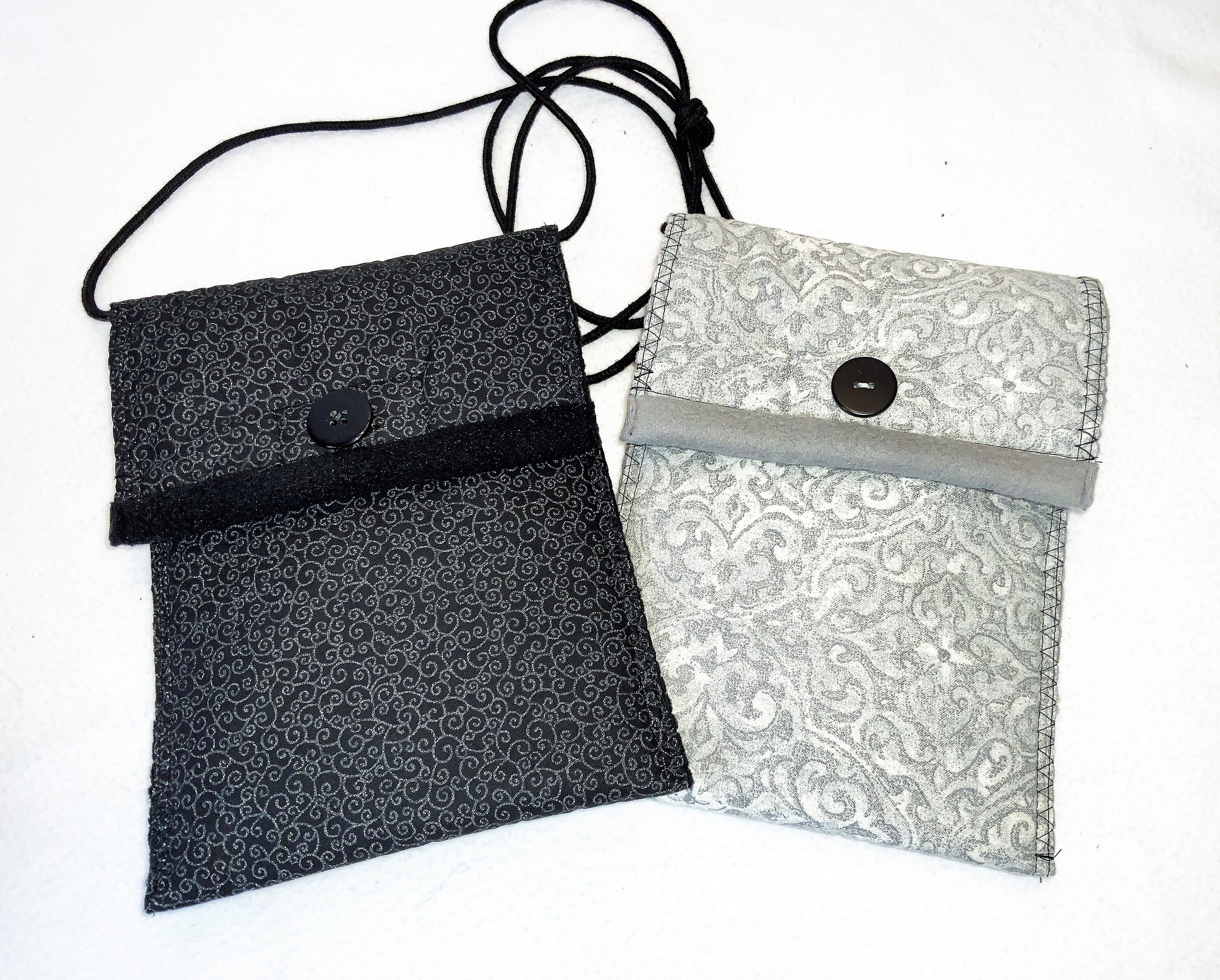 Cell Phone Larger Crossbody Carrier Padded Fabric Phone Pouch Magnetic ...