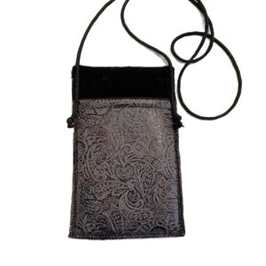 Cell Phone Carrier Necklace Padded Fabric Phone Pouch Cell Phone Neck Pouch Purse Lanyard Choice of 4 Fabrics CNK-486