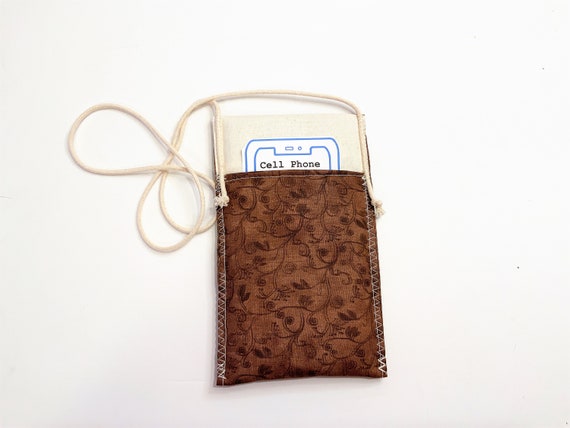 Cell Phone Carrier Necklace Lanyard Padded Fabric Phone Pouch Cell Phone Neck Pouch Purse Choice of 5 Fabrics CNK 260 Etsy