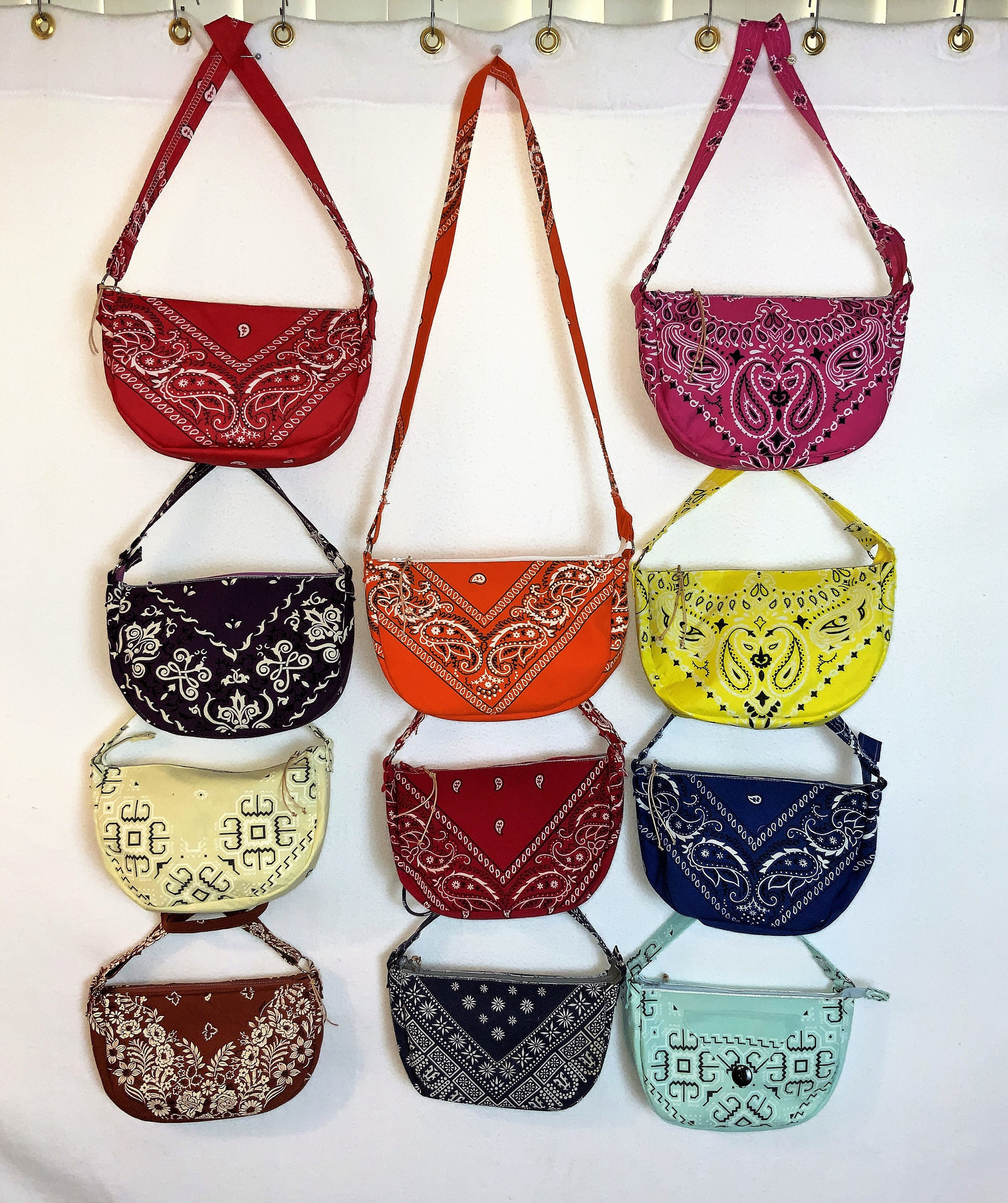 Free People Bandanna Bag Bundle. Colorful Patterned. Free People Shopping Bag Like new | Mercari main image 2