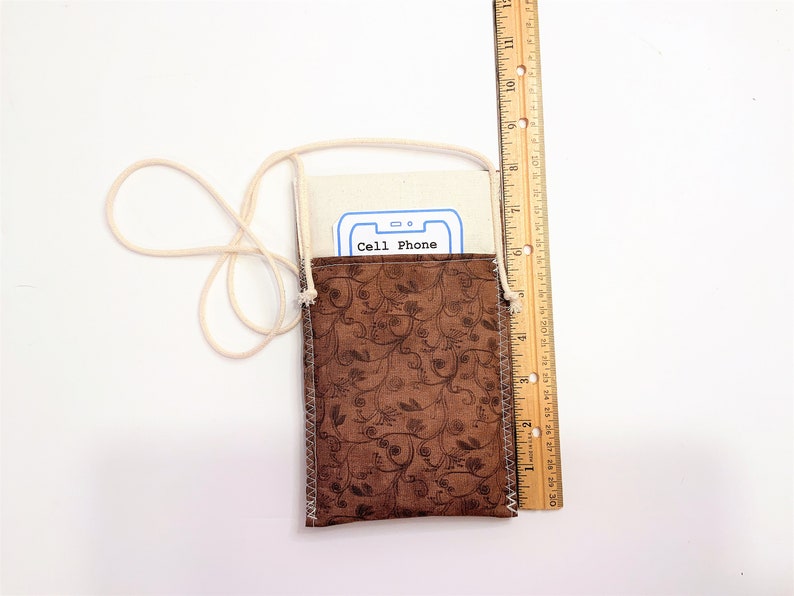 Cell Phone Carrier Necklace Lanyard Padded Fabric Phone Pouch Cell