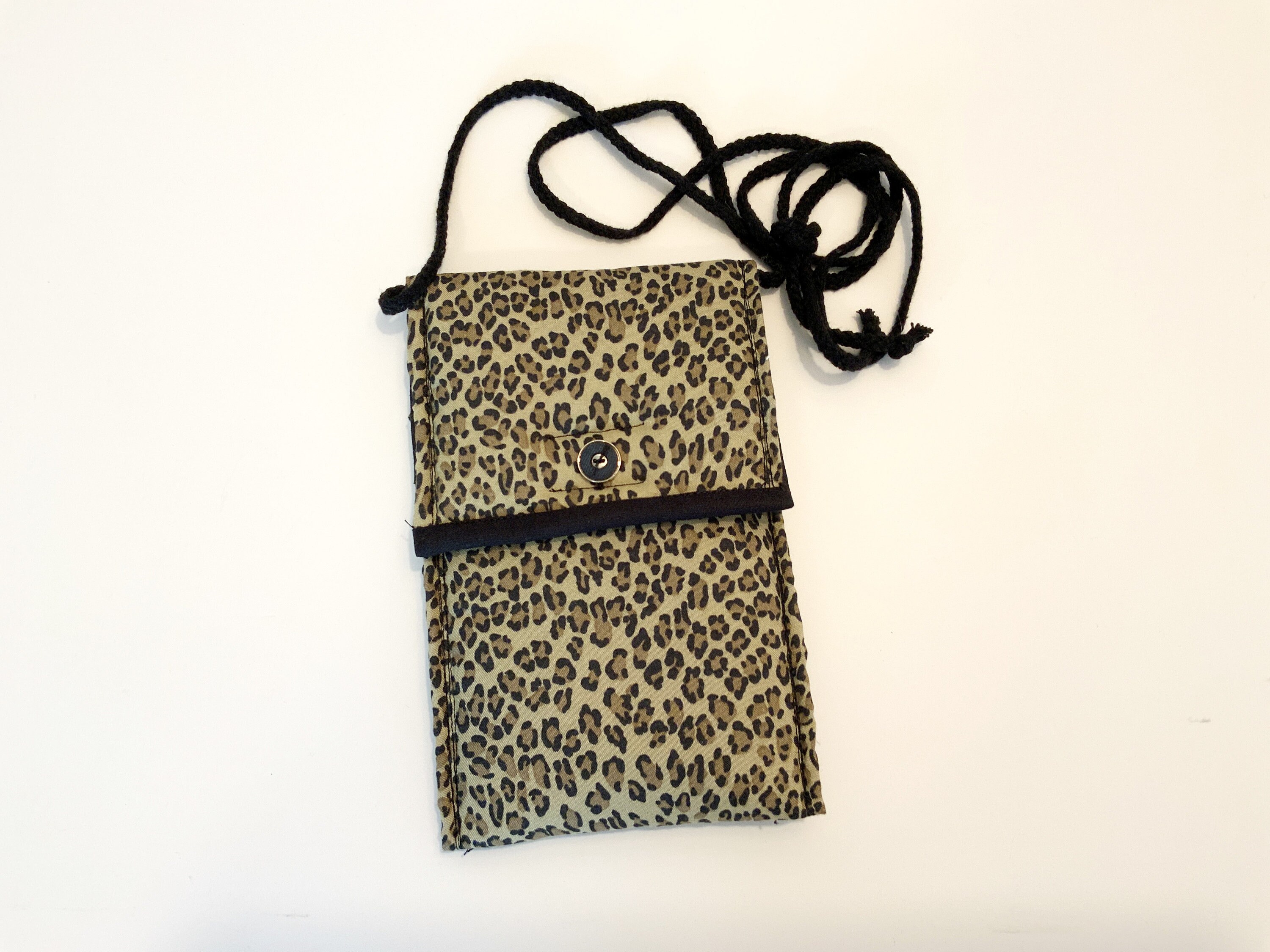 Cell Phone Crossbody Carrier Padded Fabric Phone Pouch w Etsy