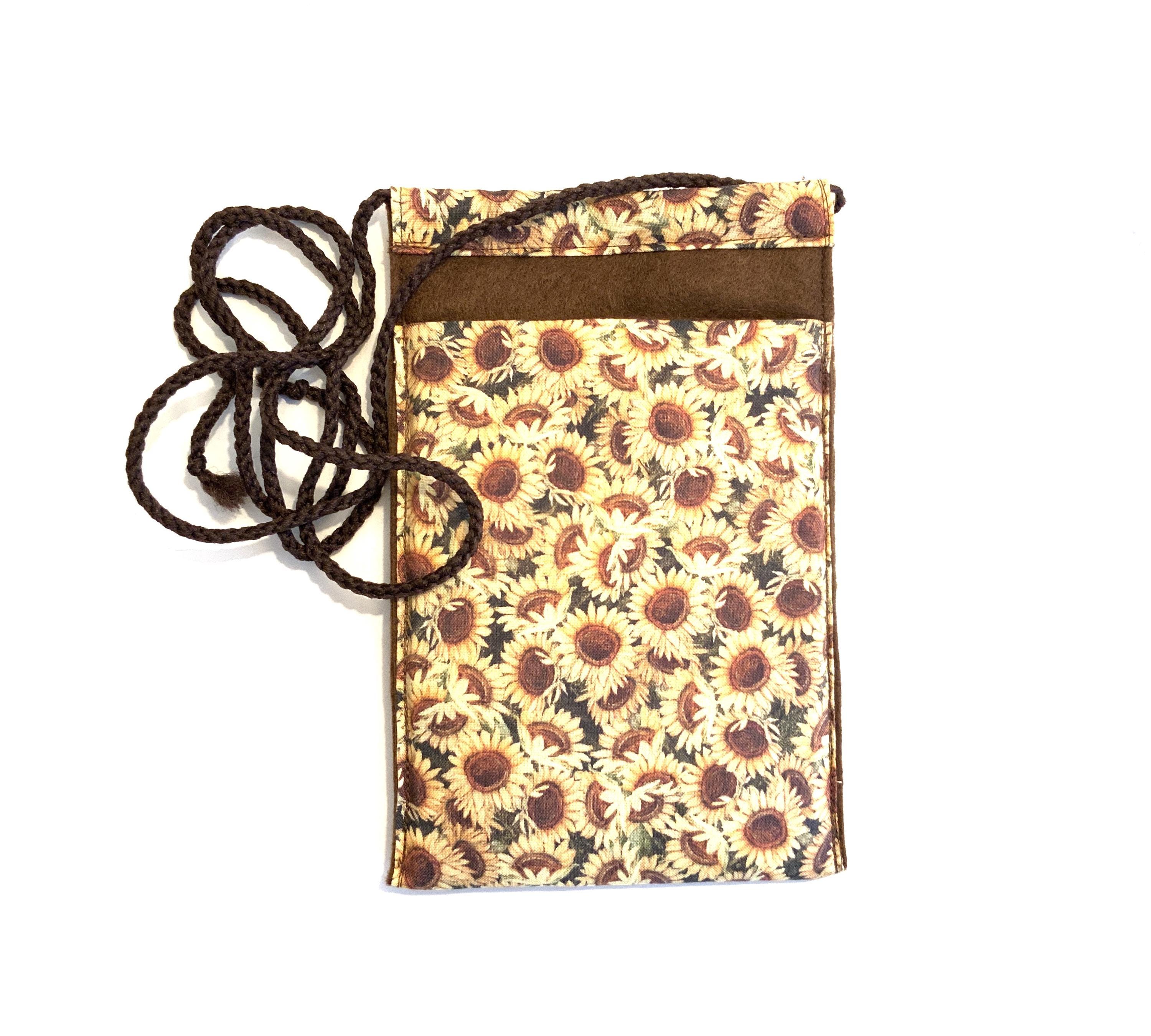 Crossbody Cell Phone Carrier Necklace Lanyard Cross Body Padded Fabric Phone Pouch- Knot it How You Want it -Choice of 7 Fabrics KNT-22