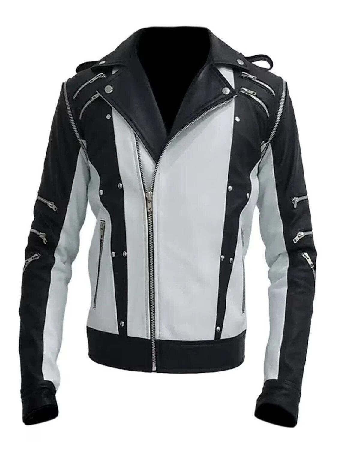MJ Michael Jackson Thriller Black & White Pepsi Genuine Leather