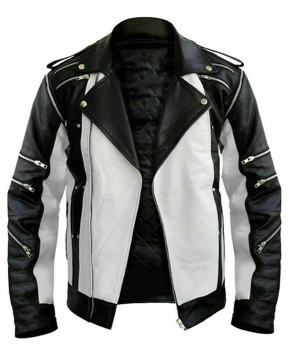 MJ Michael Jackson Thriller Black & White Pepsi Genuine Leather