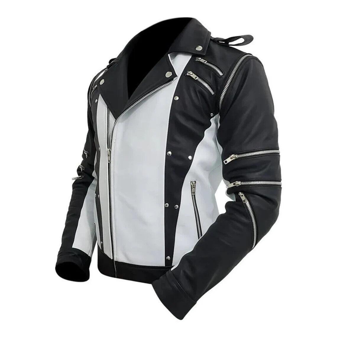 MJ Michael Jackson Thriller Black & White Pepsi Genuine Leather