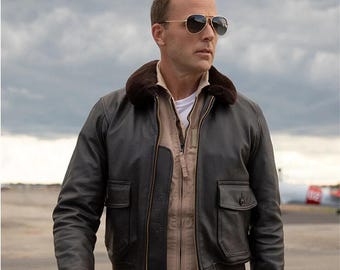 Vintage 60s US Navy G-1 Goatskin Leather Flight Jacket - Size 40