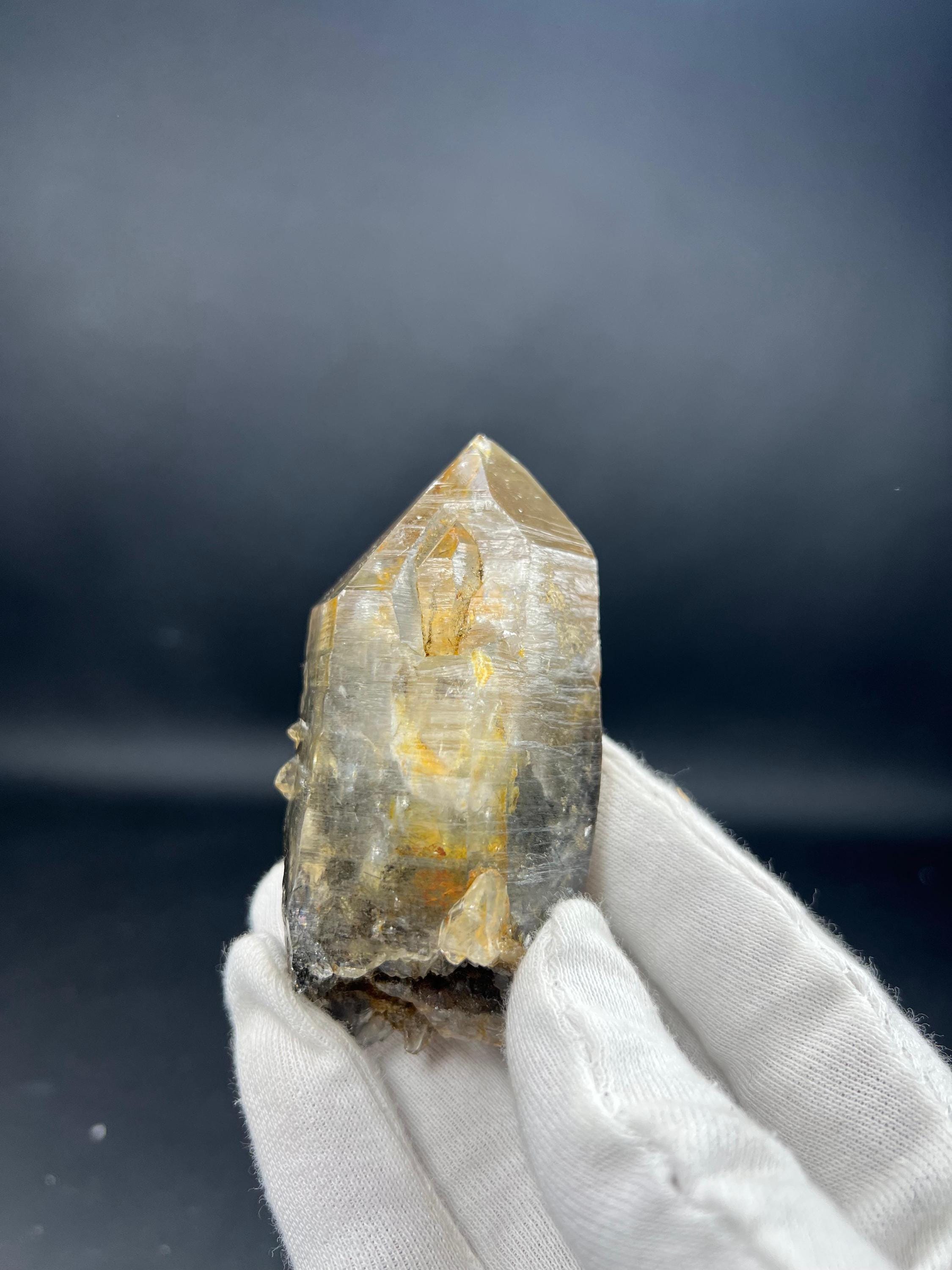 パキスタン　スカルドゥ・ハシュピ鉱山　ルチルクォーツ　クラスター　45g 透明度 パキスタン スカルドゥ・ハシュピ鉱山 ルチルクォーツ クラスター 45g