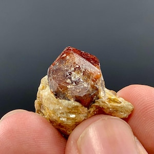 Rare Red Spessartite Garnet Crystal On Mica From Pakistan - 10 Grams