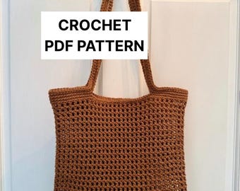 Gehaakte draagtaspatroon - alledaagse mesh-draagtas pdf - macramé draagtaspatroon - beginnersvriendelijk - digitale download