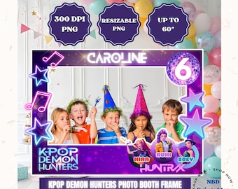 Personalized KPOP Demon Hunters Photo Booth Frame (Digital Download)