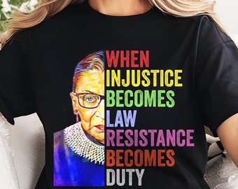 Archivo PNG con cita de RBG: Derechos humanos, mujer fuerte (descarga digital)