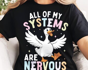 Funny Goose Anxiety PNG SVG: Sarcastic Mental Health Humor (Digital Download)