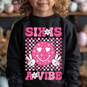 Groovy Six is a Vibe Birthday: 70s Hippie PNG SVG (Digital Download)
