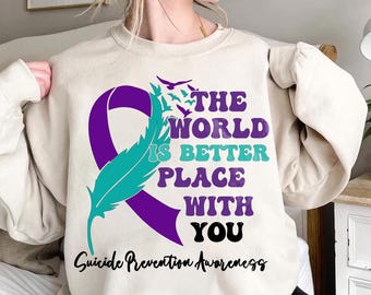 Suizidprävention Awareness SVG PNG, Ribbon Shirt Cricut Cut File
