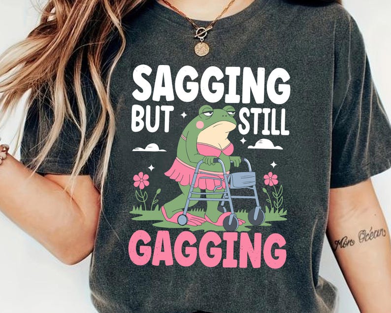 Meme de rana divertida PNG SVG: flácida pero con náuseas (descarga digital) imagen 3