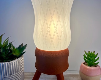 3D-printed table lamp in retro design | Lamp base available in 8 colors | Night light, mood light, gift idea
