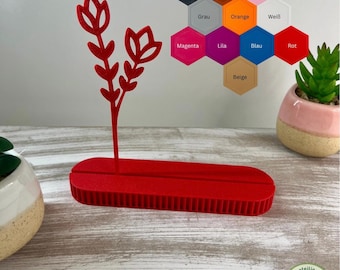 3D-printed flower-shaped photo holder – Modern card holder made of PLA | Available in many colors