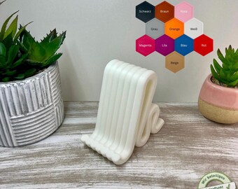 Modern mobile phone holder made of PLA – 3D printed in many colors | Stylish & practical for smartphone office