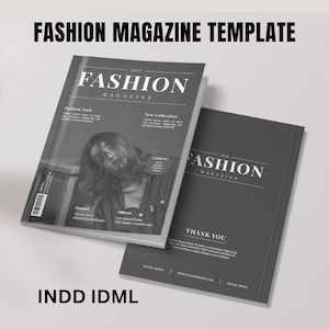 Modern Fashion Magazine Template, 20 Page INDD & IDML Layout, Instant Digital Download, A4 Print-Ready Editorial Design for Adobe InDesign
