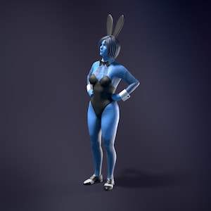 Cortana Bunny Girl Figure STL File