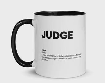 Judge Nutrition Facts Coffee Mug | Legal Profession Gift