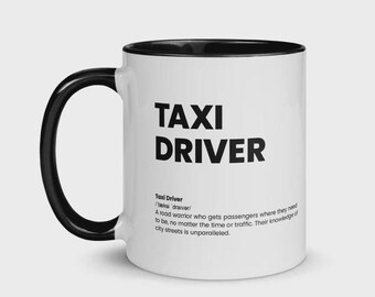 Taxi Driver Nutrition Facts Mug | Rideshare Transportation Professional Gift