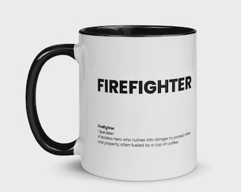 Firefighter Nutrition Facts Mug | Ceramic Coffee Cup