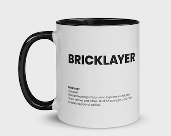 Bricklayer Nutrition Facts Mug | Construction Trades Gift
