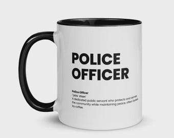 Police Officer Nutrition Facts Mug | Law Enforcement Coffee Cup