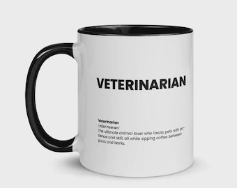 Veterinarian Nutrition Facts Mug | Funny Vet School Graduation Gift