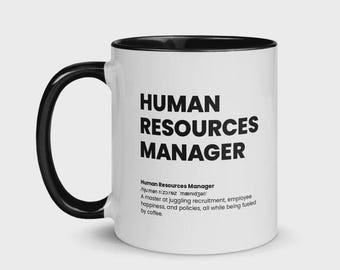 HR Manager Mug | Funny Nutrition Facts Coffee Cup | Human Resources Gift