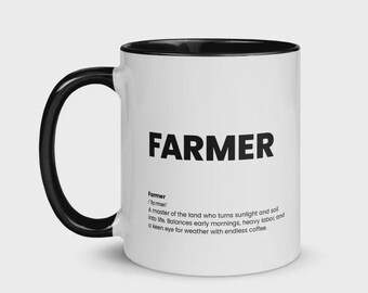 Farmer Nutrition Facts Mug | Coffee Cup Gift for Agriculture Professional