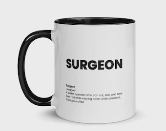 Surgeon Nutrition Facts Coffee Mug | Medical Graduation Gift