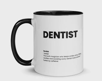Dentist Nutrition Facts Mug | Dental School Graduation Gift