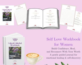 Self Love Workbook for Women, Confidence, Healing, Anxiety Relief (Digital Download)