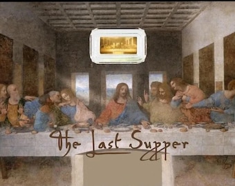 2025 Last Supper 1/1000 oz .9999 Gold Coin in Card Mintage of 9999 Jesus Bar