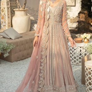 Pakistani Indian Wedding Wear Net Lehenga Choli, Designer Nikkah Mehendi Engagement Dress, Formal Maxi Dress, Guest Partywaer Outfit