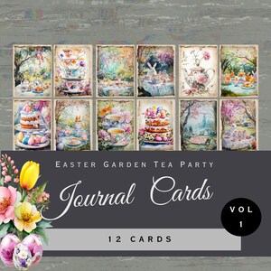 Carnets cartonnés : journal éphémères éphémères pour le goûter du jardin de Pâques (impression numérique)