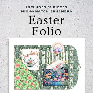 Diário de Páscoa para Chá de Páscoa, Presentes Rosa e Verdes, Cartões de Diário para Impressão Digital, Artesanato em Papel para Scrapbooking de Jardim, #Páscoa