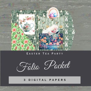 Folio: Easter Garden Tea Party Junk Journal Ephemera (Digital Printable)